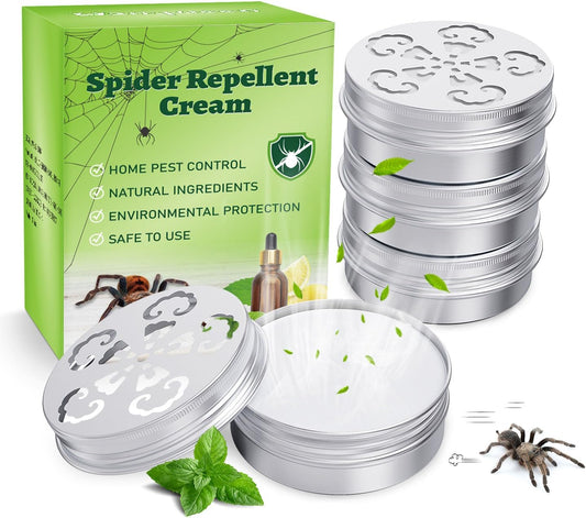 4 Pack Spider Repellent Indoor for Car Engines, Peppermint Oil, Naturally Spider Killer and No-Toxic Stay Away Spider Traps Indoor, Rat, Roach, Mosquito, Bugs & Other Pest Stay Away Spider Spray
