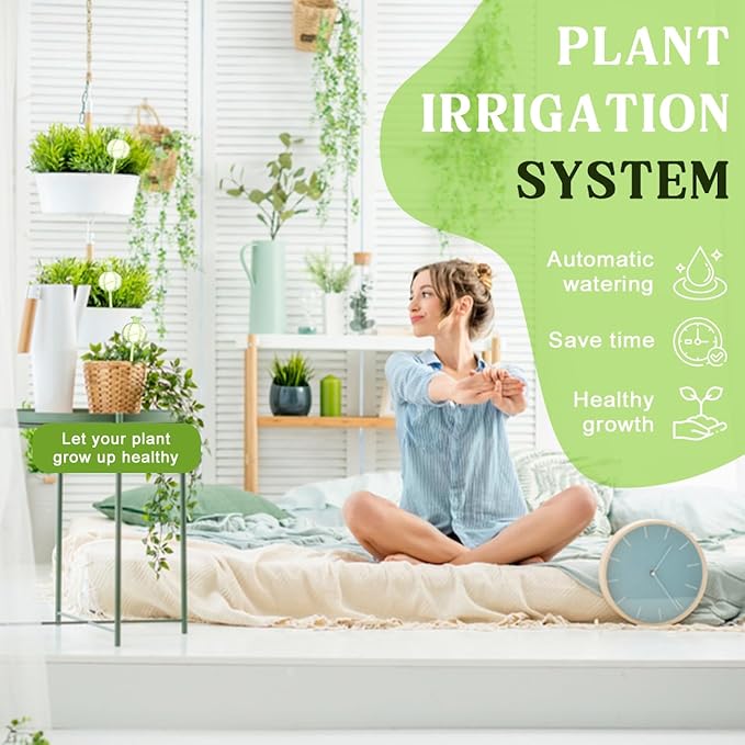 4 PCS Plant Self Watering Globes 8.9 Inch Plant Watering Devices Colorful Glass Glass Watering Bulbs for Indoor Outdoor Plants