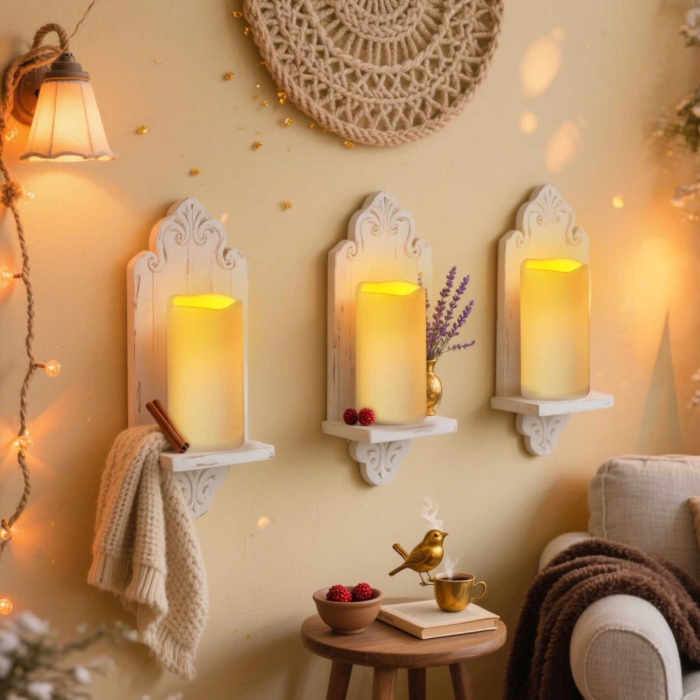 Flickering Flameless Candles Waterproof Large (D 3" x H 6") LED Candles, 2Pcs Pillar Outdoor Indoor Battery Operated Candles with Remote for Home/Wedding/Christmas/Holiday Décor