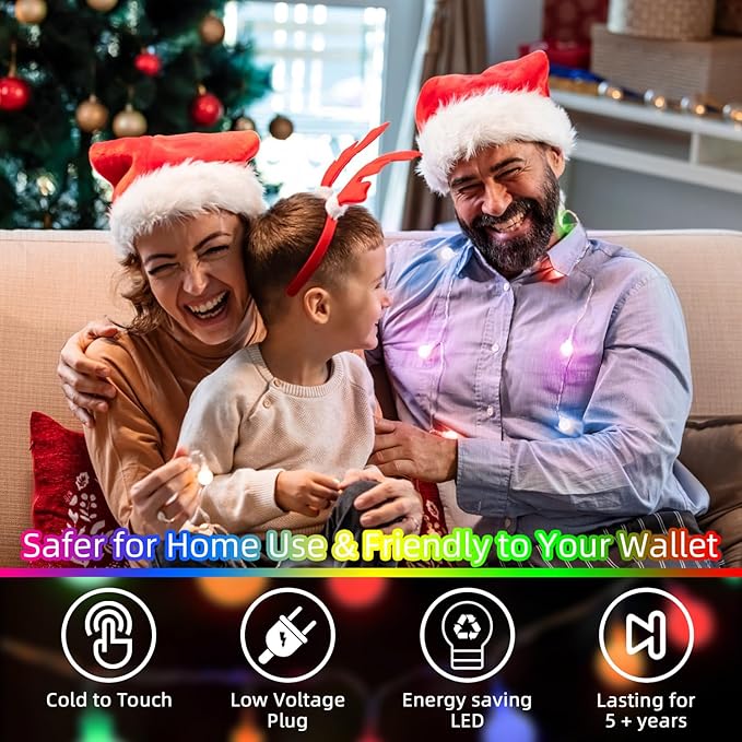 360 LED String Lights 132ft, 8 Lighting Modes Plug in Fairy String Lights for Bedroom Classroom Patio Garden Wedding Party Christmas Tree Outdoor Indoor Decorations Multicolor