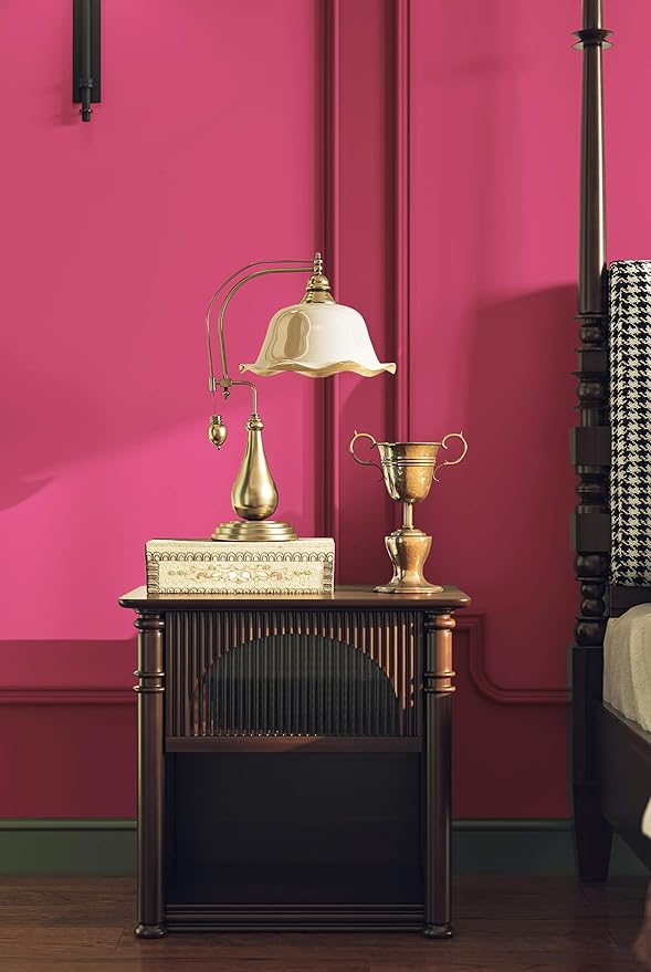 Dimoon 118''x17.7'' Pink Peel and Stick Wallpaper Contact Paper Modern Self Adhesive Wall Paper Removable Renter Friendly Textured Solid Color Shelf Cabinet Vinyl Roll (118''x17.7'',Rose Red)