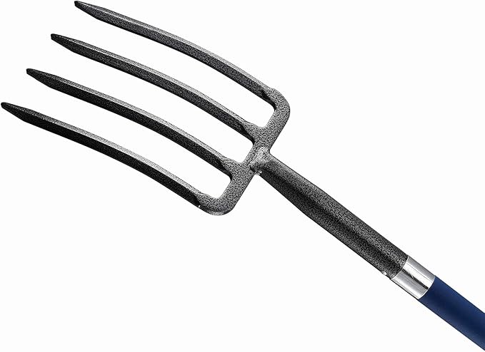 4-Tine Spading Digging Fork, Garden Digging Spading Fork Forged Steel with D-Grip Handle 41“