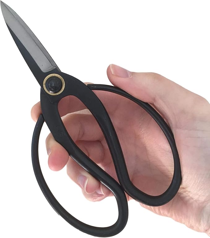 GARDEN GURU Professional Bonsai Scissors 180mm - Traditional Butterfly Bonsai Pruner Shear for Precise Trimming Pruning and Deadheading of Flowers Plants, Japanese Bonsai Garden Tools
