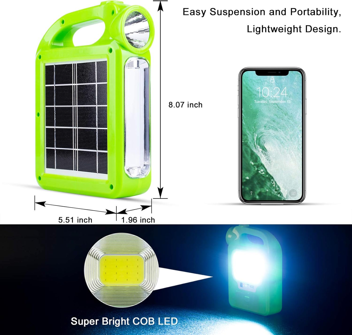 4 Pack Solar Lantern Camping Essentials Accessories Lights, Rechargeable LED Flashlight, Tent Lights for Emergency, Hurricane, Survival Kits, Operated Lamp, Charging for Device