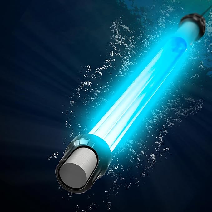 55W Aquarium UV Light for 500-5000 Gallon, UV Pond Light for Koi Pond, Swimming Pool, Spa, Large Fish Tank, Cold Plunge UV Light for Pond Algae Control