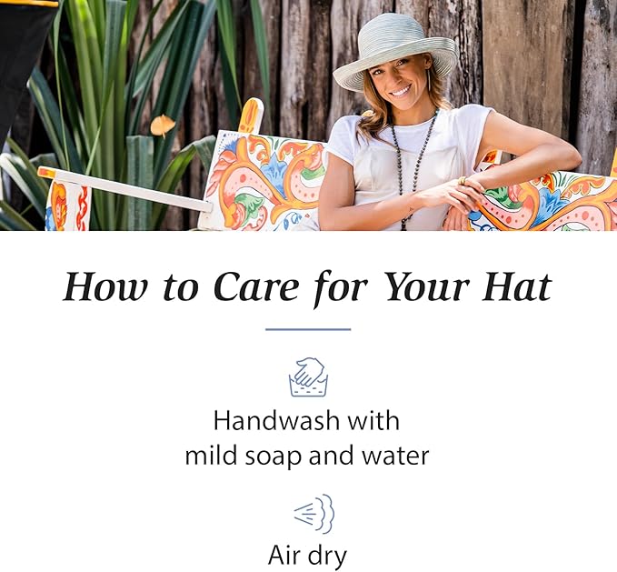 Wallaroo Hat Company Women’s Sydney Sun Hat - UPF 30+ Sun Protection, Packable, Adjustable, Medium - Beach, Travel, Wide Brim