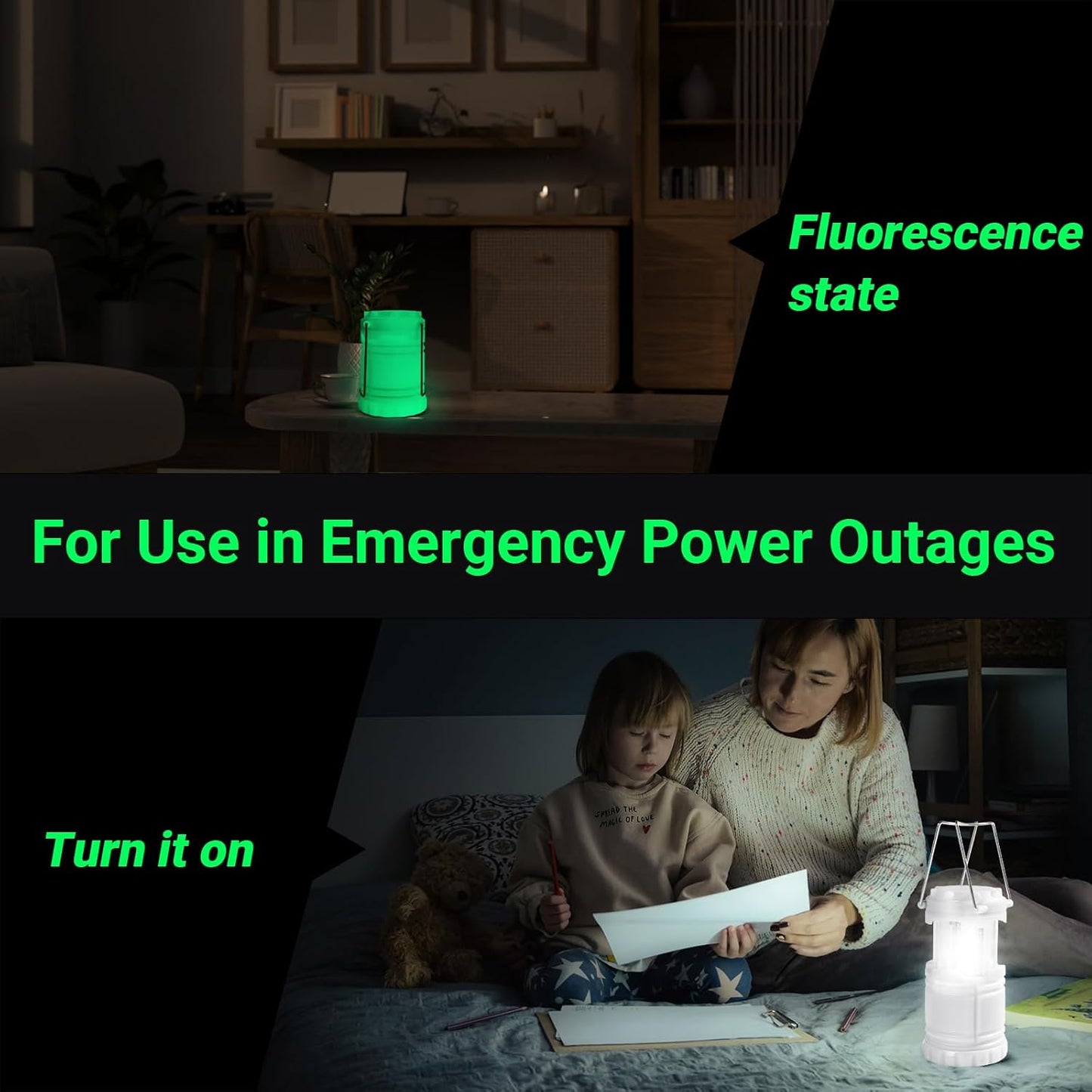 KUNHE LED 60 Pack Glow-in-The-Dark Camping Lanterns Battery Powered (Includes 180 AA Alkaline Batteries) 350 Lumens IPX4 Water Resistant Lanterns for Power Outages Emergency Hurricane Storms