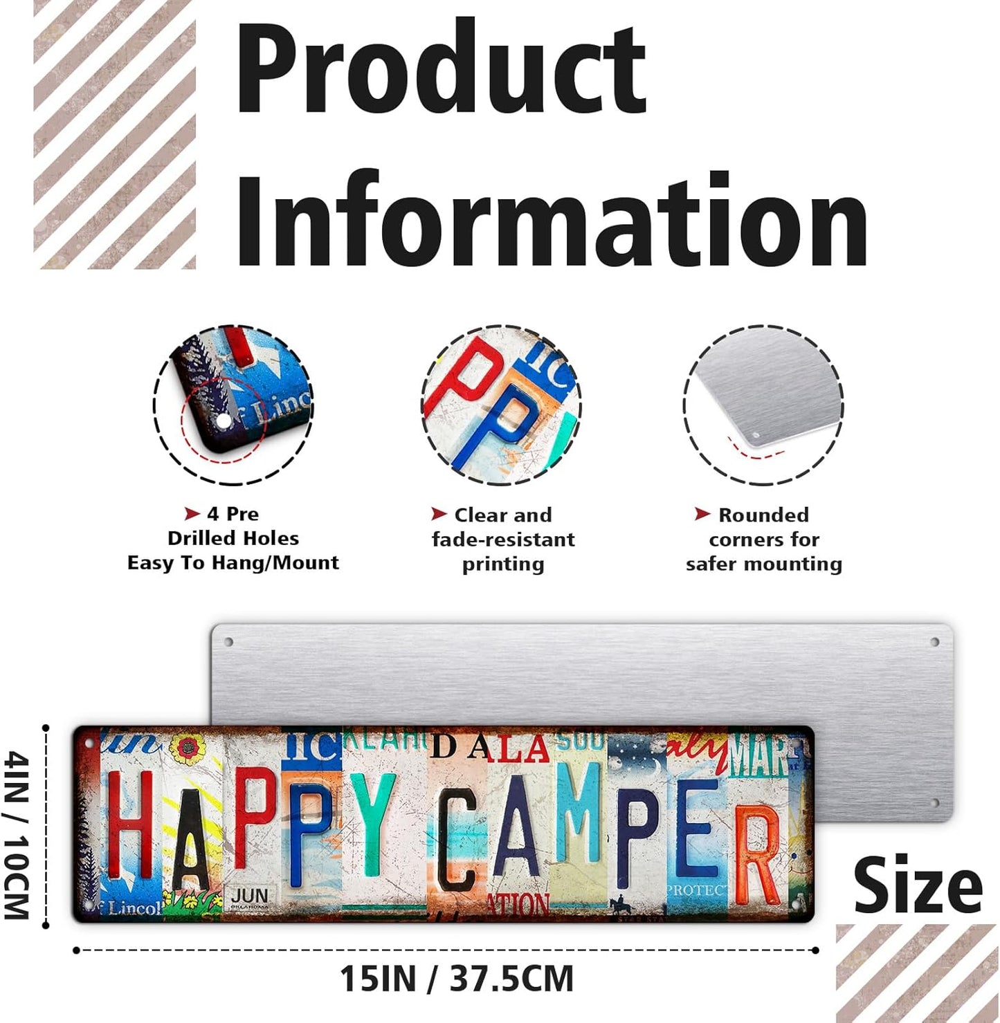 LALAWELL Camping Essentials Gear RV Accessories for Inside Camper Decor Must Haves Funny Stuff Cool Gifts for Men Travel Trailers Bedroom Wall Art