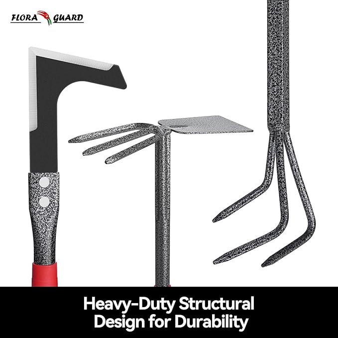 FLORA GUARD FLORA GUARD Garden Tool Set， 6 Piece Heavy Duty, Large Size Gardening Hand Tools, Sturdy & Durable, Classic Utility Gardening Gift for Seniors and Women