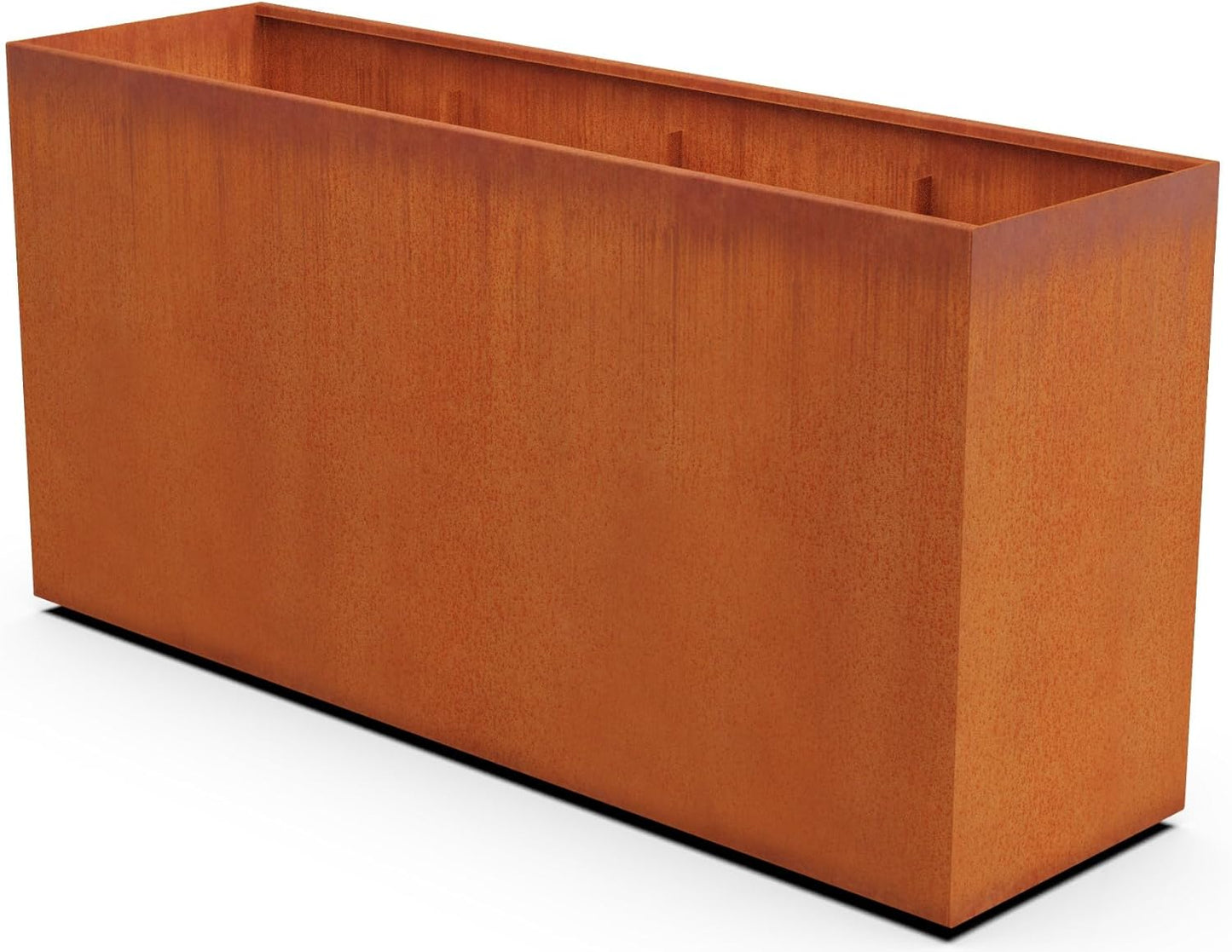 Extra Large Rectangular Planter for Outdoor Plants | 84x24x42 Inch Corten Steel Planters for Privacy & Patios | Heavy Duty Large Outdoor Planter Box, Fully Assembled