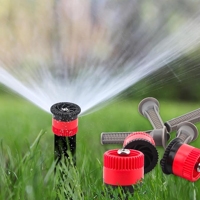 24 Pcs Variable Arc Nozzle Adjustable Sprinkler Nozzle High Efficiency Replacement Pop-up Sprinkler Heads Compatible for Sprinklers, 10VAN