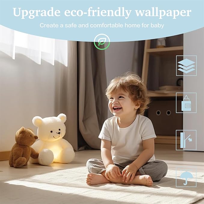 Dimoon 590''x17.7'' White Peel and Stick Wallpaper Contact Paper Self Adhesive Wall Paper