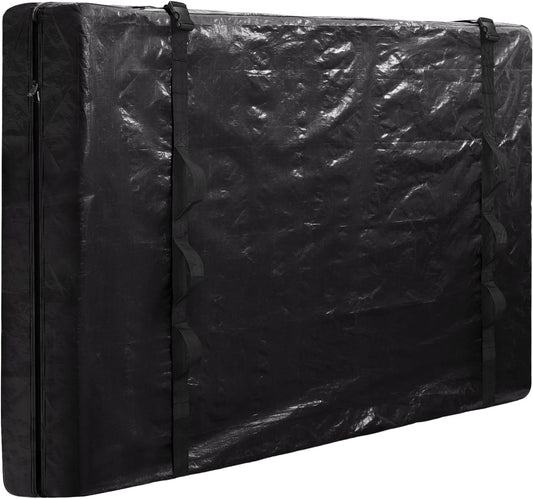 TICONN Mattress Bags for Moving, Heavy Duty Twin Mattress Cover Storage Bag with Full-Around Handle and Adjustable Buckles (Black, Twin)