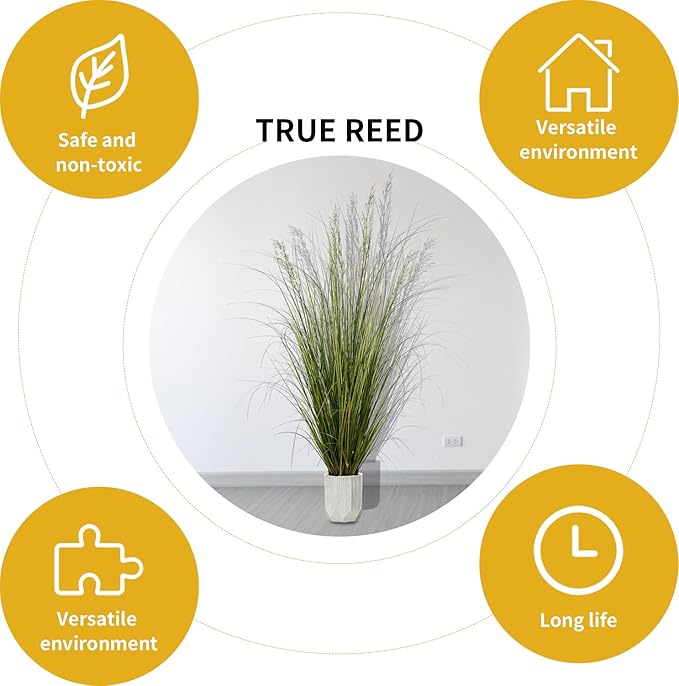 Artificial Plant 5ft Tall Artificial Grass Plant,Faux Plants Indoor Home Decorative Artificial Plants & Flowers in Pot Fake Plant, House Plant Indoor