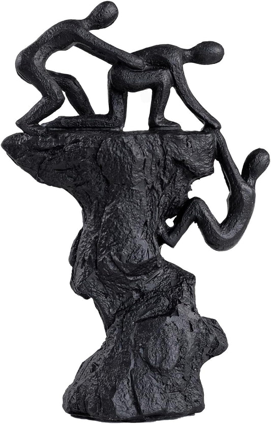 Hebdids - Abstract Wall-Climbing Sculpture in Matte Black,Living Room and Office Dynamic Climbing Wall Character Decoration, Black Statue, 8.27 x 5.12 x 1.97inches Elegant Black Home Decoration Gift