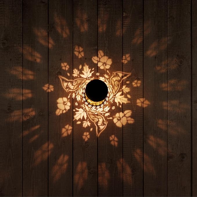 4 Pack Cardinal Solar Lanterns Outdoor Waterproof, Metal Hanging Lights Decorations for Garden Yard Lawn Patio, Cardinal Gifts for Women Mom Grandma Gardener for Mother'Day Christmas