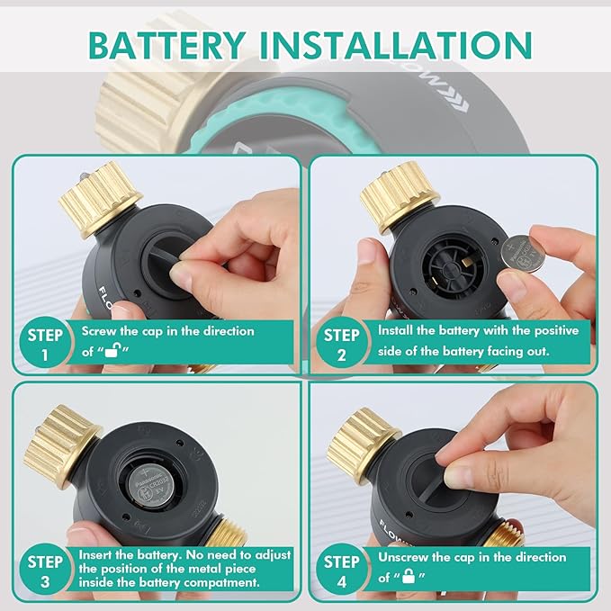 [2 Pack] RESTMO Water Flow Meter, 360° Rotatable Control Panel and Brass Inlet & Outlet, Measure Gallon/Liter Consumption and Flow Rate, for Garden Hose Nozzle Watering, RV Water Tank Filling