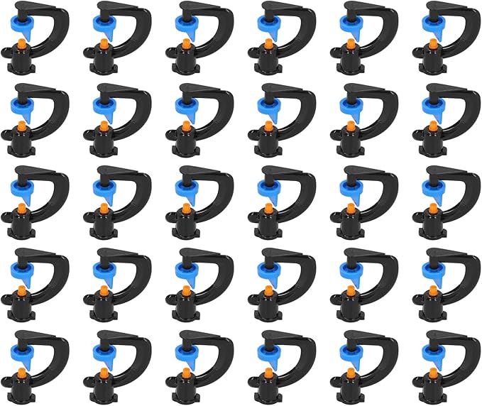 30PCS G Type 180 Degree Refraction Spray Nozzle Hanging Irrigation Sprinkler Head for Greenhouse