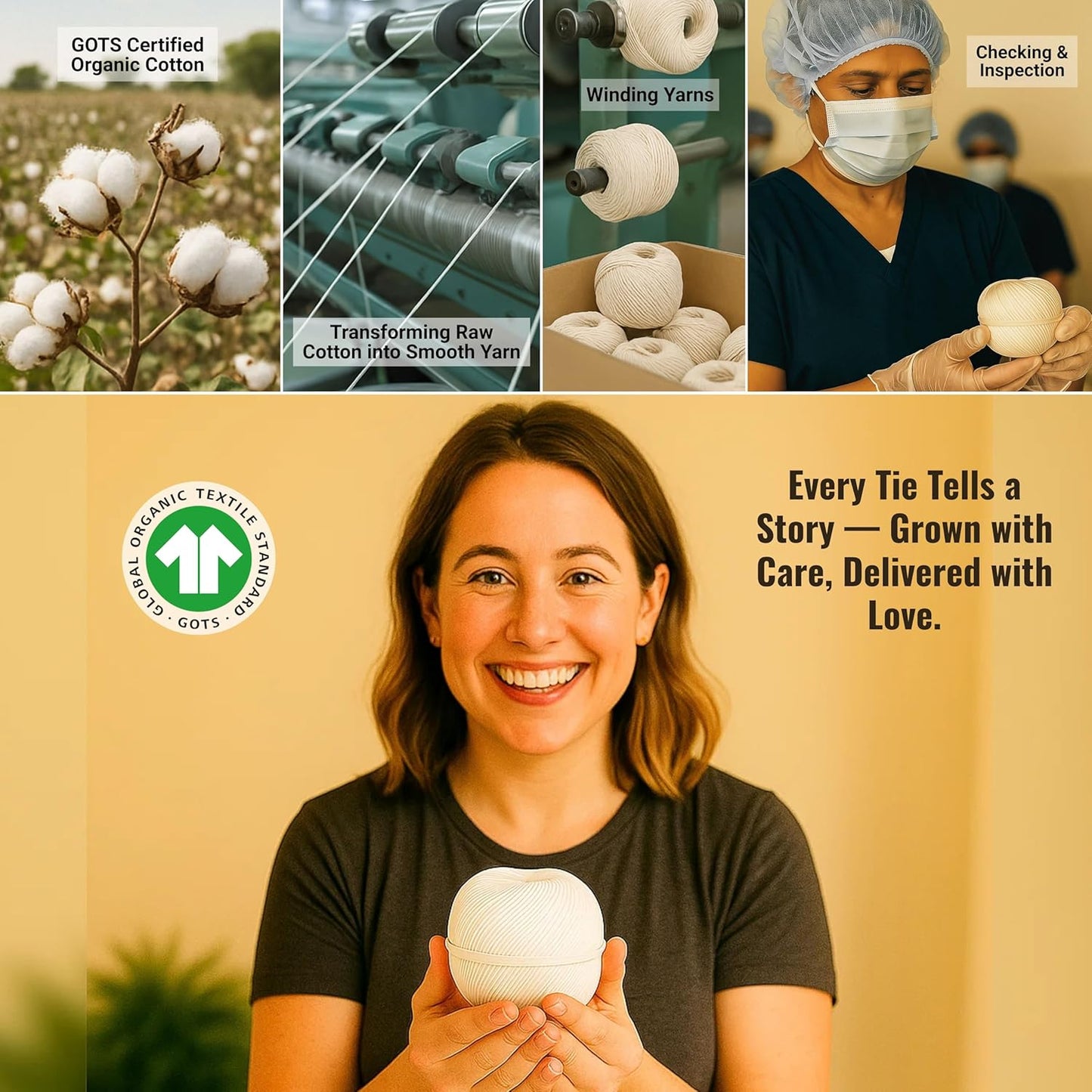 Organic Butcher’s Twine for Cooking & Trussing – 2mm Heavy-Duty Natural Cotton Kitchen Twine 400 Feet – Food-Safe, Oven-Safe String for Meat, Turkey, Baking, & Crafts