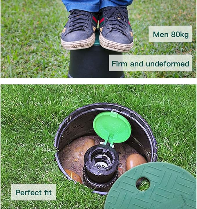 4 Pcs Sprinkler Valve Box Cover, 5.5" OD 6" Valve Box Cover Lid for Sprinkler Irrigation System, Valve Box Cover Lid for Outdoor Sprinkler Irrigation Control Water System Lawn (6 inch)