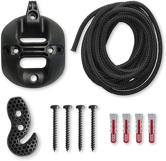 LA SIESTA® - XL King Habana Cotton Hammock Chair & CasaMount - Hanging Chair w/Suspension Kit for Walls Ceilings & Square Beams - Indoor Outdoor Swing Hanging Chair Bedroom Patio Balcony - Onyx