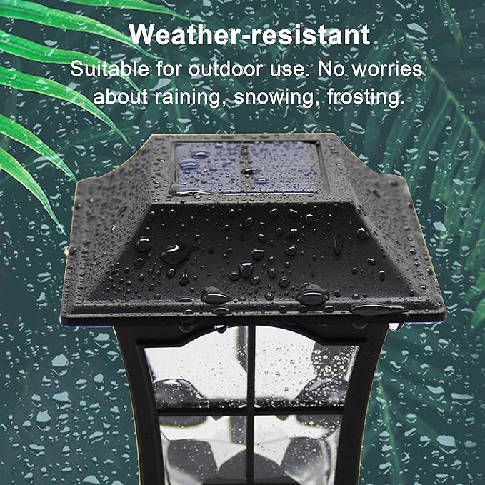 MAGGIFT 2 Pack Solar Wall Lantern Outdoor, Exterior Waterproof 15 Lumens Solar Sconce Light Fixture with Wall Mount Kit for Front Door Fence Garden Decor