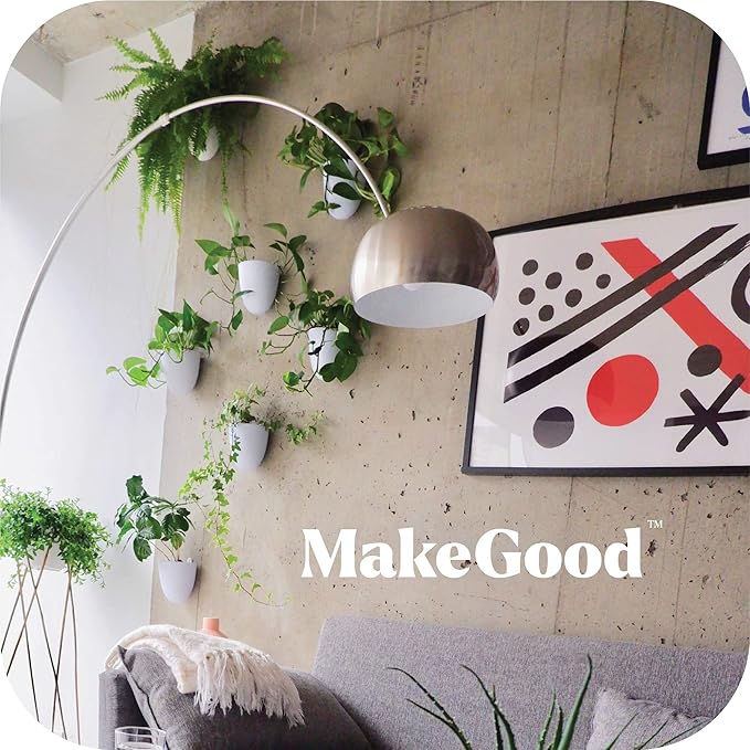 PlantPod Luxe - Self-Watering Wall Planters (Set of 6) - Easy to Water and Install - Lightweight - Design Your Own Vertical Garden - Wall Planters for Indoor Plants