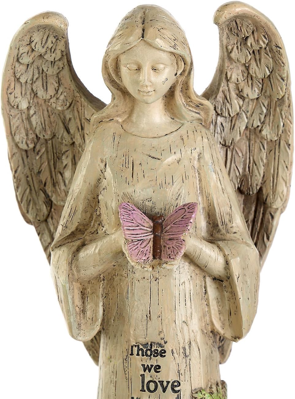 DUSVALLY Angel Statue, Garden Angel Figurines, Outdoor Sculptures and Statues, Praying Angel Resin, Statuary Garden Yard Décor Angel Collectible Sculptures, 10" H, Butterfly