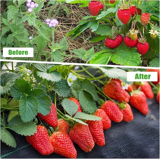 6FTx100FT Weed Barrier Fabric Heavy Duty, Gardening Landscape Fabric Cover Mat, Durable Weed Control Fabric for Garden Bed Cover, Landscaping, Commercial Driveway, Underlayment Use (6x100FT-3.2OZ)