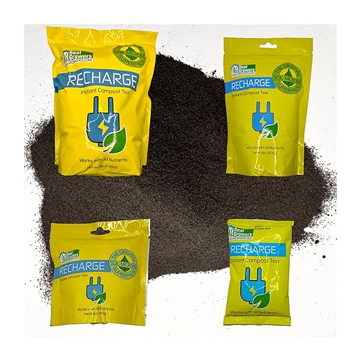 Real Growers Recharge - Mycorrhizae Instant Compost Tea/Soil Microbes for Plant Growth - 2oz