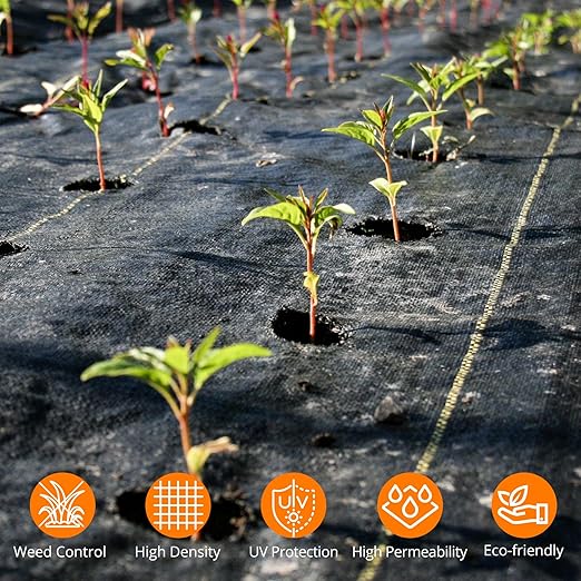 Towallmark Weed Barrier Landscape Fabric 3FTx300FT, Heavy Duty 3.2O Weed Block Gardening Ground Cover Mat, Weed Control Garden Cloth, Woven Geotextile Fabric for Underlayment, Driveway Fabric