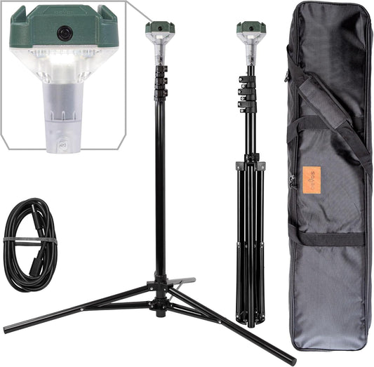 Devos Outdoor | LightRanger 800 Lumen Rechargeable Telescoping LED Lantern | 30 Hour Run Time | Illuminates a 40 Foot Diameter Area | 2 Pack with Padded Case