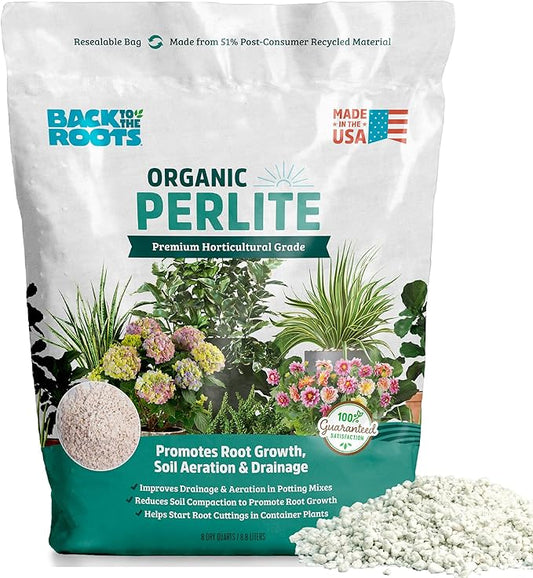 Back to the Roots 100% Organic Perlite | Made in The USA | Premium Nutrition for Indoor and Outdoor Plants