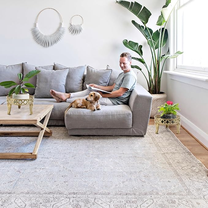 2 Pack Plant Stand, Anti-Rust Planter Stands for Indoor Plants, Metal Plant Stands Outdoor, Round Flower Pot Stands for Multiple Plants, Display Shelves Potted Plant Holders for Garden Patio