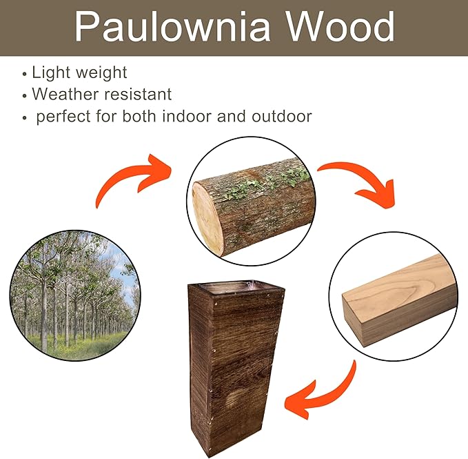 LaLaGreen Wood Planter Box for Plants (4 Pack) Wooden Hanging Wall Planters for Indoor Plant Holder Vase for Dried Flowers, Modern Living Room Bedroom Kitchen Home Office Decor