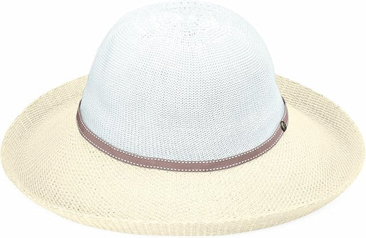 Wallaroo Women’s Victoria Two-Toned Sun Hat – UPF 50+ Sun Protection, Wide Brim, Adjustable, Cotton Lining, Summer Holiday
