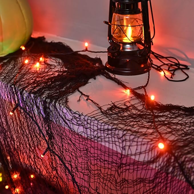 600 LED Halloween Lights, 216 FT Waterproof Halloween String Lights, Orange Halloween Lights Outdoor with 8 Lighting Modes for Halloween Outdoor Party Yard Garden Decoration