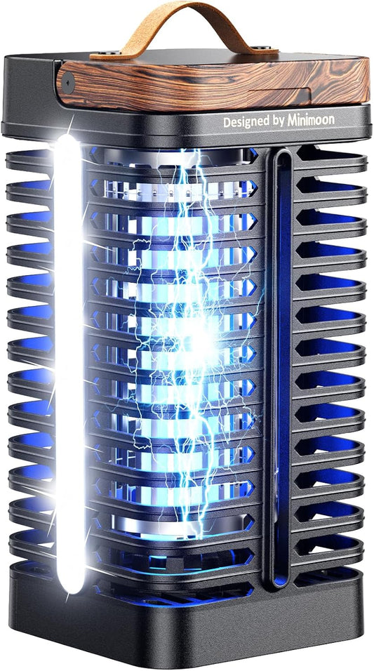 Minimoon Bug Zapper Outdoor with Dual LED Lights, 15W Mosquito Zapper 4200V Electric Fly Trap, Western Theme, IPX4 Waterproof, 5.9 Ft Cord, Fly Zapper for Backyard, Patio, Indoor