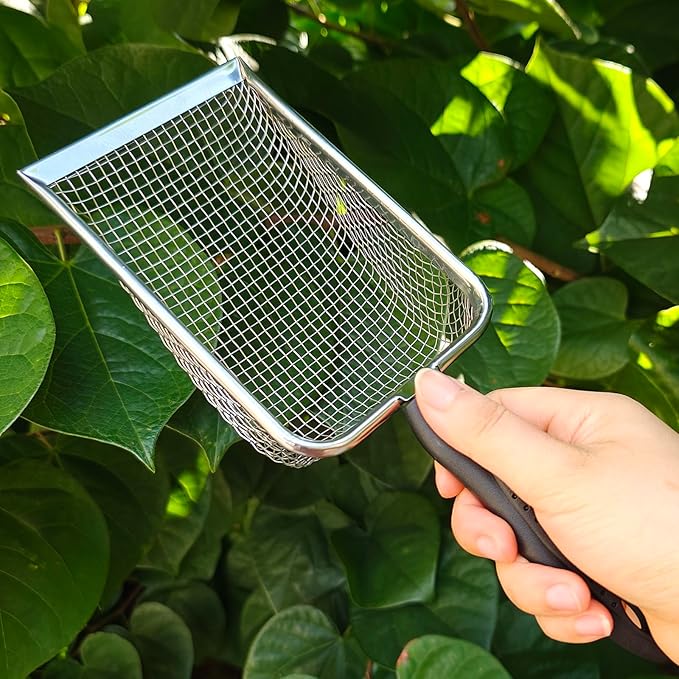 Gardening Soil Sifter Pack of 2 - Garden Sand Soil Compost Sifter with Handle - Two Garden Sifters (3.8mm and 5mm Mesh),Ideal for Sand, Rocks, Dirt, Compost - Perfect for Gardening