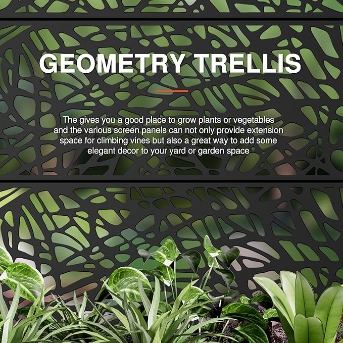 Casaphoria Metal Raised Garden Bed with Trellis and Wheels, 72"x47"x16" Planter Box for Climbing Plants, Vegetables & Vines, Features Drainage Holes and Privacy Screen (Black-Net)