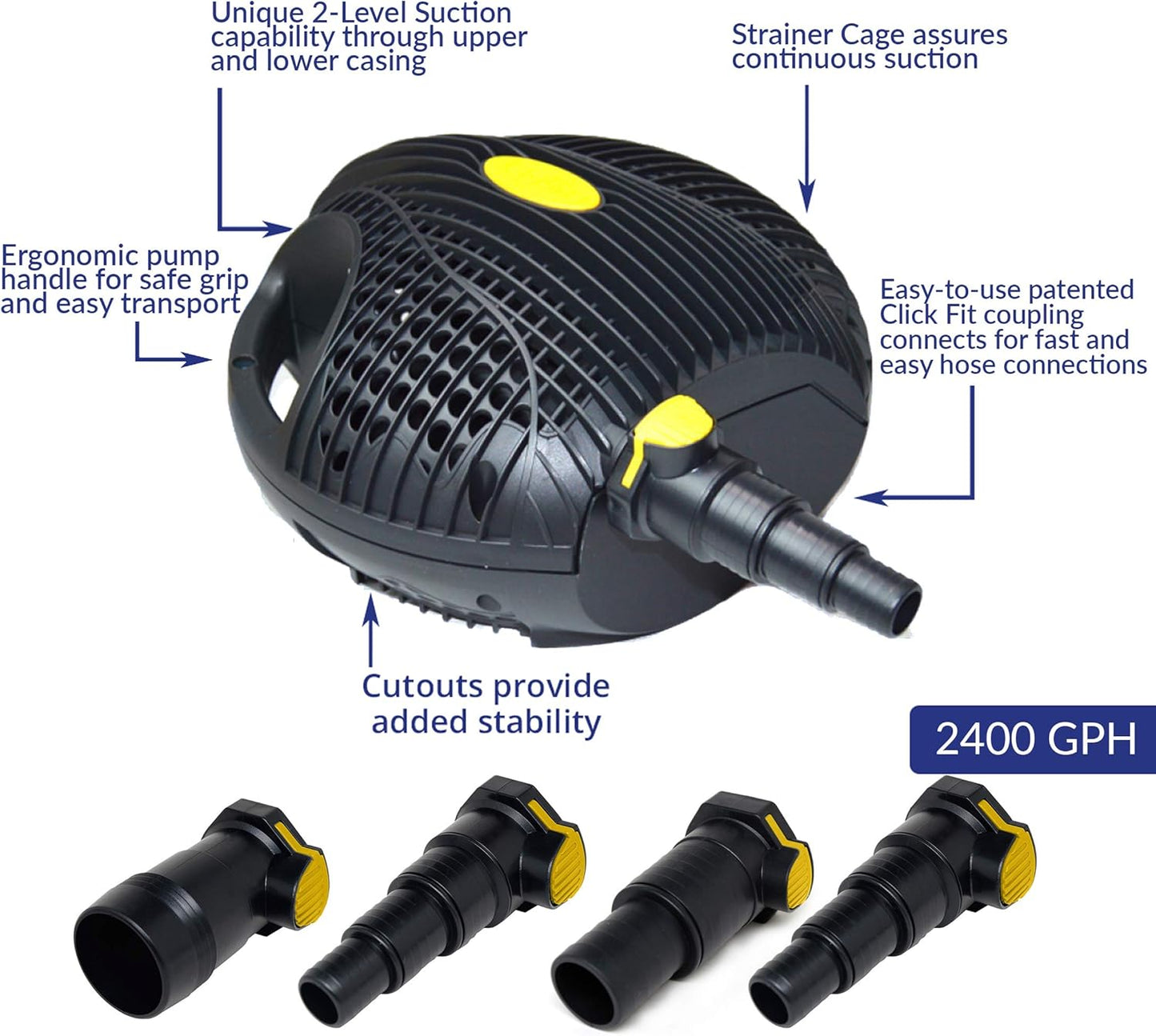 Laguna Max-Flo 2400 Electronic Waterfall and Filter Pump for Ponds Up to 4800-Gallon