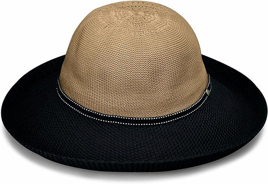 Wallaroo Women’s Victoria Two-Toned Sun Hat – UPF 50+ Sun Protection, Wide Brim, Adjustable, Cotton Lining, Summer Holiday