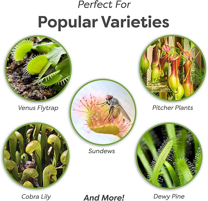 Perfect Plants Carnivorous Plant Soil | Organic Premium Mix | Use with Venus Fly Traps, Pitcher Plants, or Other Carnivorous Plants (1 qt.)