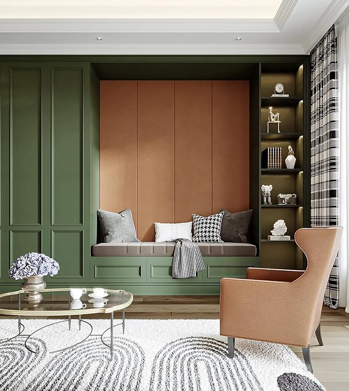 Dimoon 78.7''x15.7'' Green Skin Peel and Stick Wallpaper Contact Paper Modern Self Adhesive Wall Paper Removable Renter Friendly Textured Solid Color Vinyl Roll (78.7''x15.7'',Dark Green Skin)