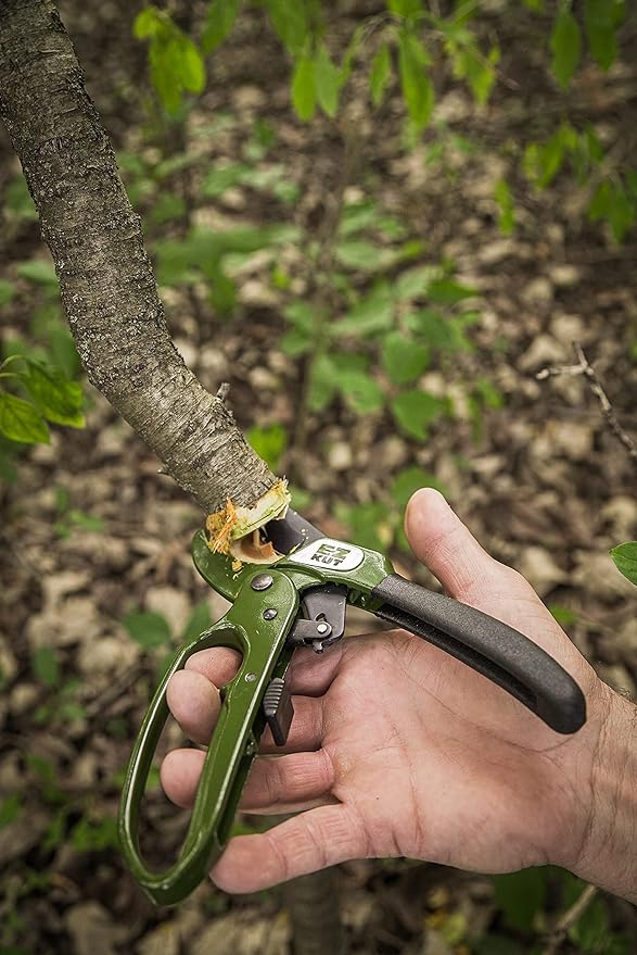 EZ Kut Heavy Duty Pruners Ratchet Hand Pruner with Ratcheting Action Great Garden Hand Tool Clippers Gardening pruners arthritis tools Ratcheting Anvil Hand Pruner Pruning Shears Heavy Duty Since 1988