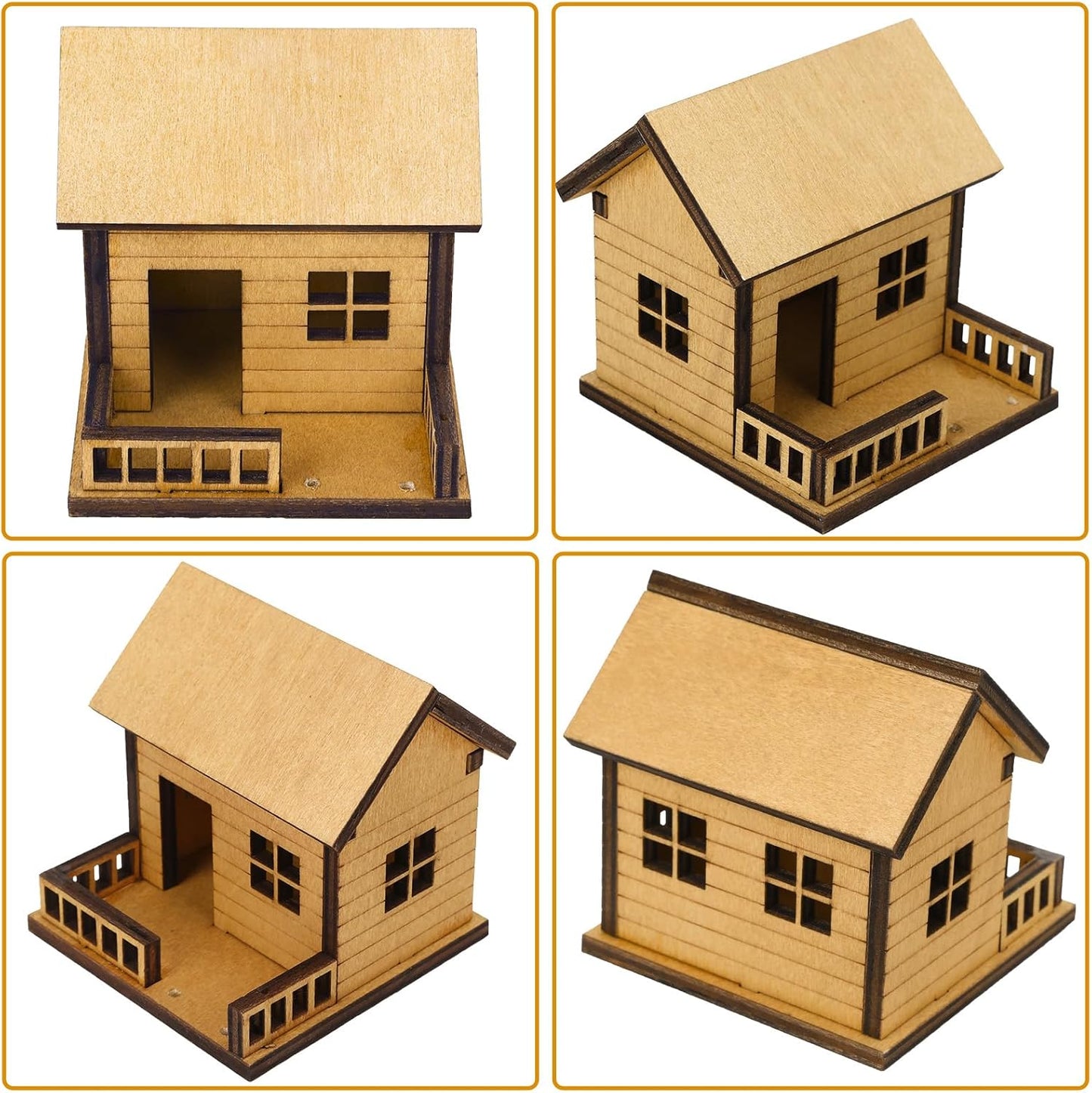 Mini Wooden Treehouse with Ladder – Plant Mini Treehouse, Miniature Flower Pot Tree House, Fairy Garden House, Rustic Log Cabin Desktop Ornament