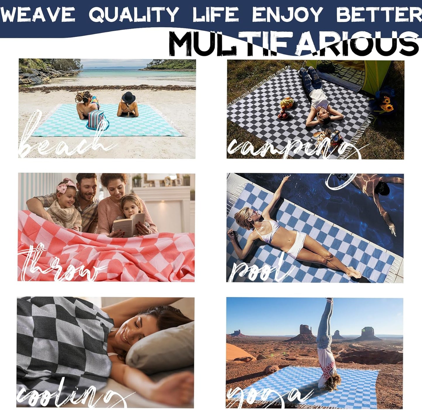 Lightweight Woven Throw Blanket Large Soft Living Room Accessories Sofa Finds Couch Cover Home Essential Must Have Checkered Check Buffalo Plaid Boho Magnolia Japandi Organic Modern Neutral Decor