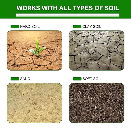 32" x 2" Extended Length Auger Drill Bit for Planting Bulb & Bedding Plant Auger, Garden Plant Auger, No Need to Squat Post Hole Digger for 3/8" Hex Drive Drill, Earth Auger Bulb Planter Tool