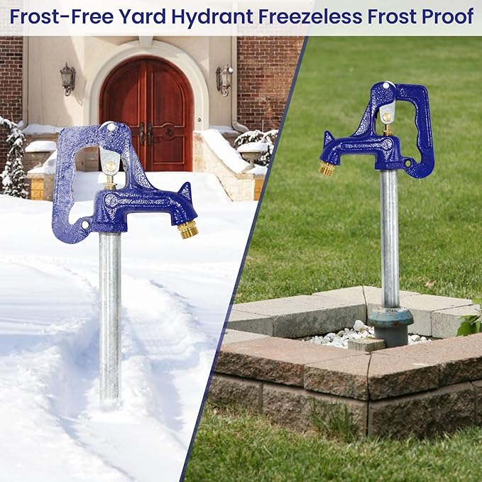5.25FT Frost-Free Yard Hydrant, Freezeless Frost Proof Hydrant,Total Length 5.25ft, 36" Bury Depth,Water Hydrant 3/4" Pipe Connection,for Yard,Garden,Pasture Irrigation and Drinking