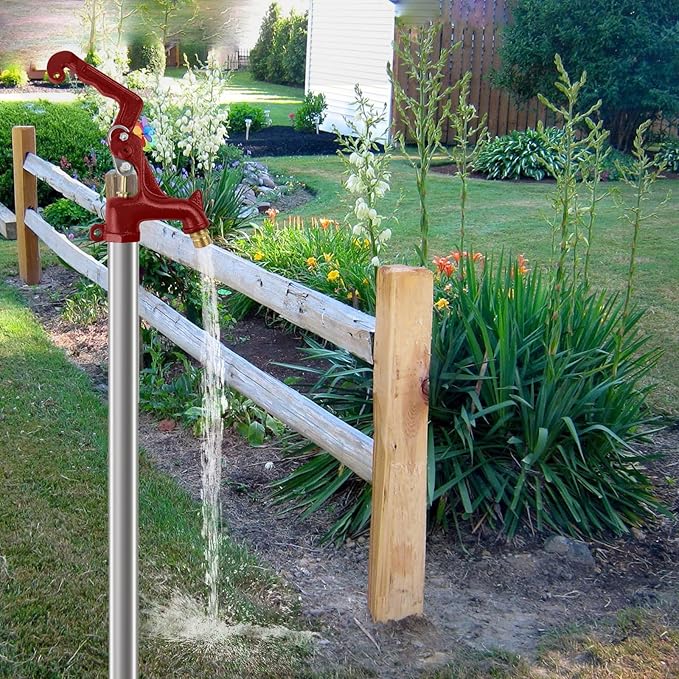 Frost Proof Yard Hydrant, Frost Free Outdoor Faucet Freeze Proof Hydrant for Yard Garden Farm Pasture Irrigation, Water Faucet 3/4" Pipe Connection,4.25ft Total Length 2’ Bury Depth